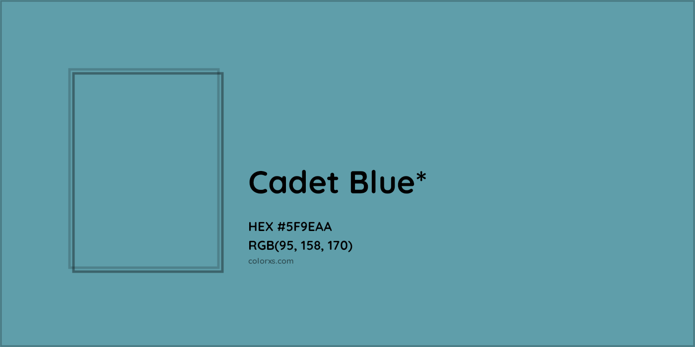 HEX #5F9EAA Color Name, Color Code, Palettes, Similar Paints, Images