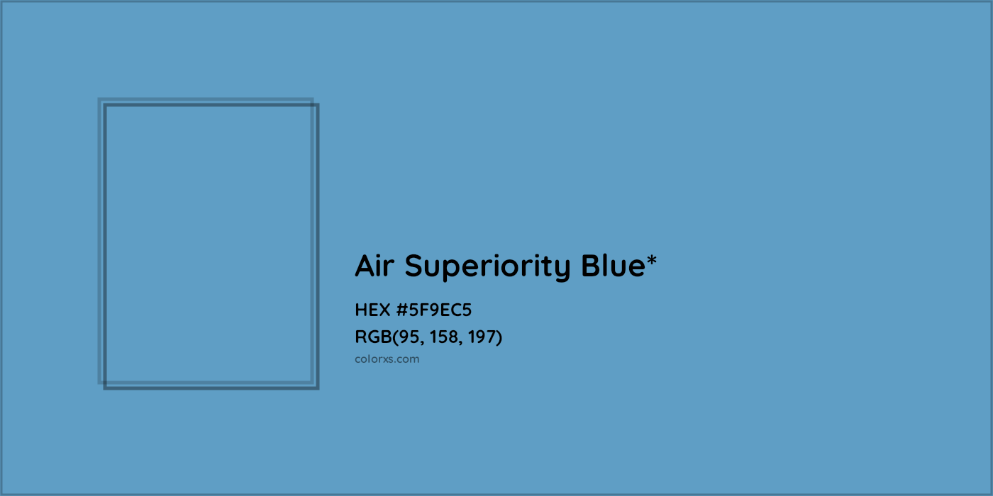 HEX #5F9EC5 Color Name, Color Code, Palettes, Similar Paints, Images