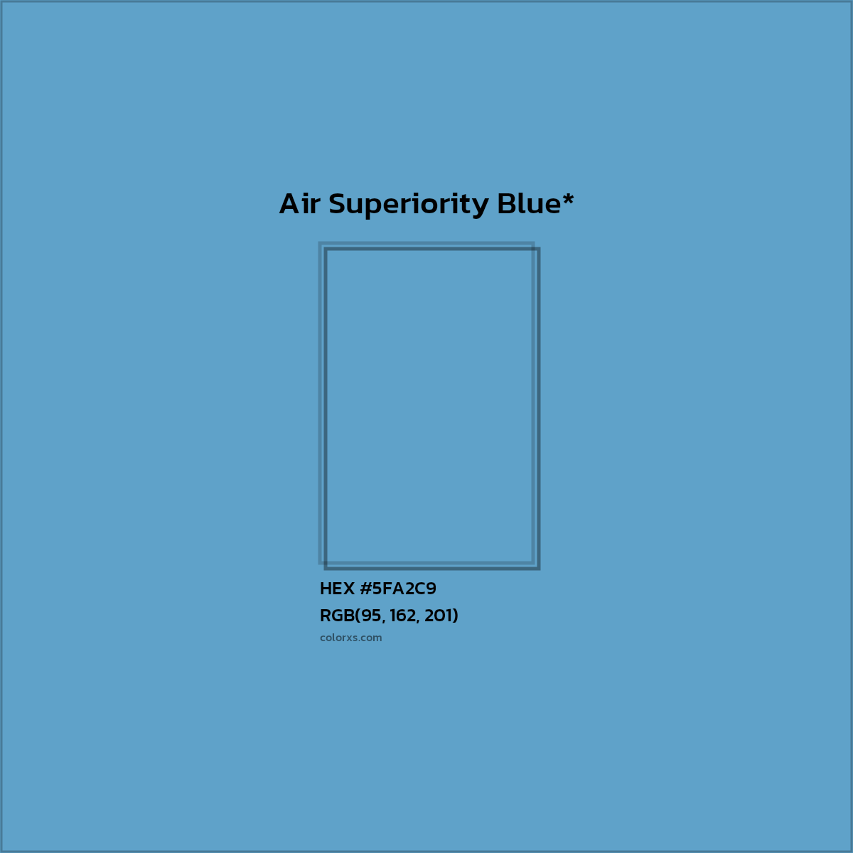 HEX #5FA2C9 Color Name, Color Code, Palettes, Similar Paints, Images