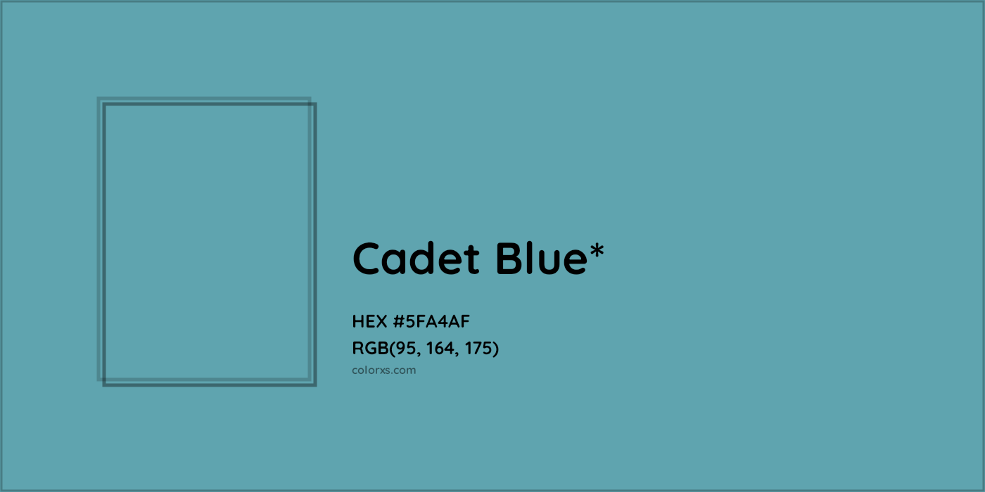 HEX #5FA4AF Color Name, Color Code, Palettes, Similar Paints, Images