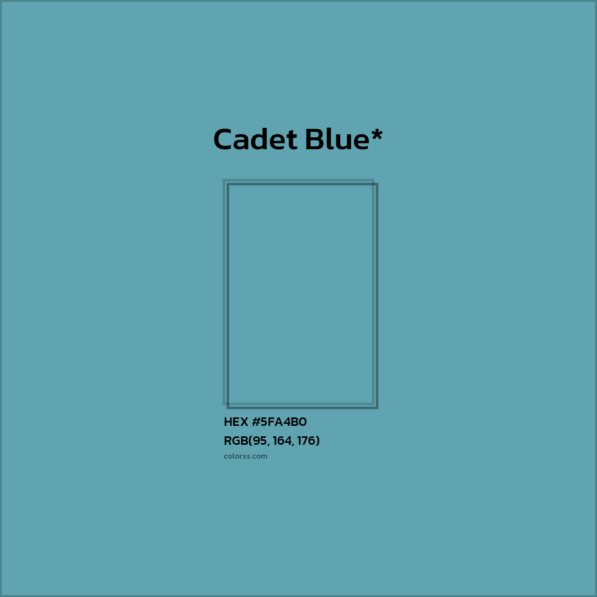 HEX #5FA4B0 Color Name, Color Code, Palettes, Similar Paints, Images