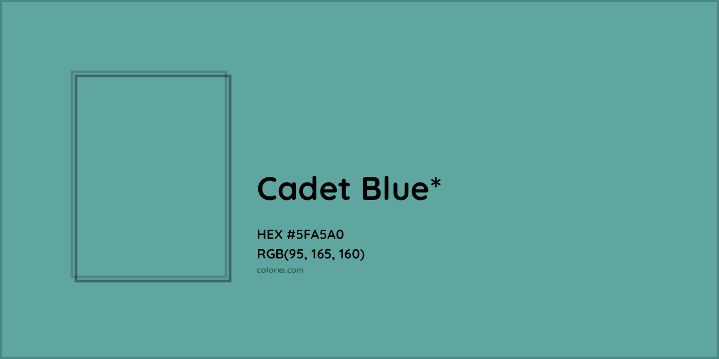 HEX #5FA5A0 Color Name, Color Code, Palettes, Similar Paints, Images