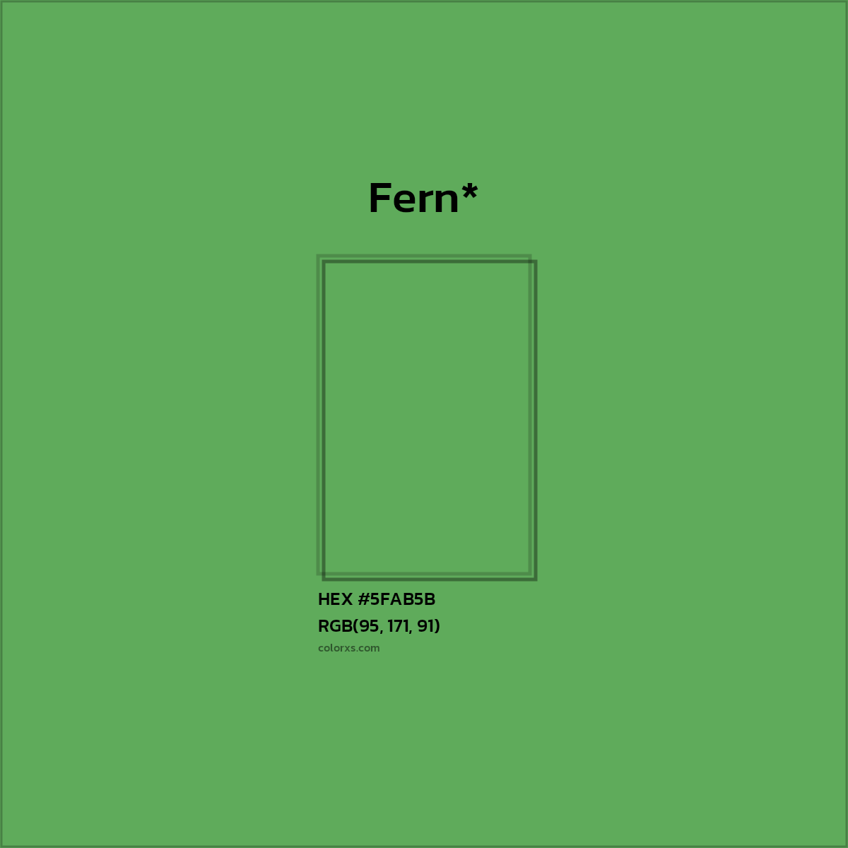 HEX #5FAB5B Color Name, Color Code, Palettes, Similar Paints, Images