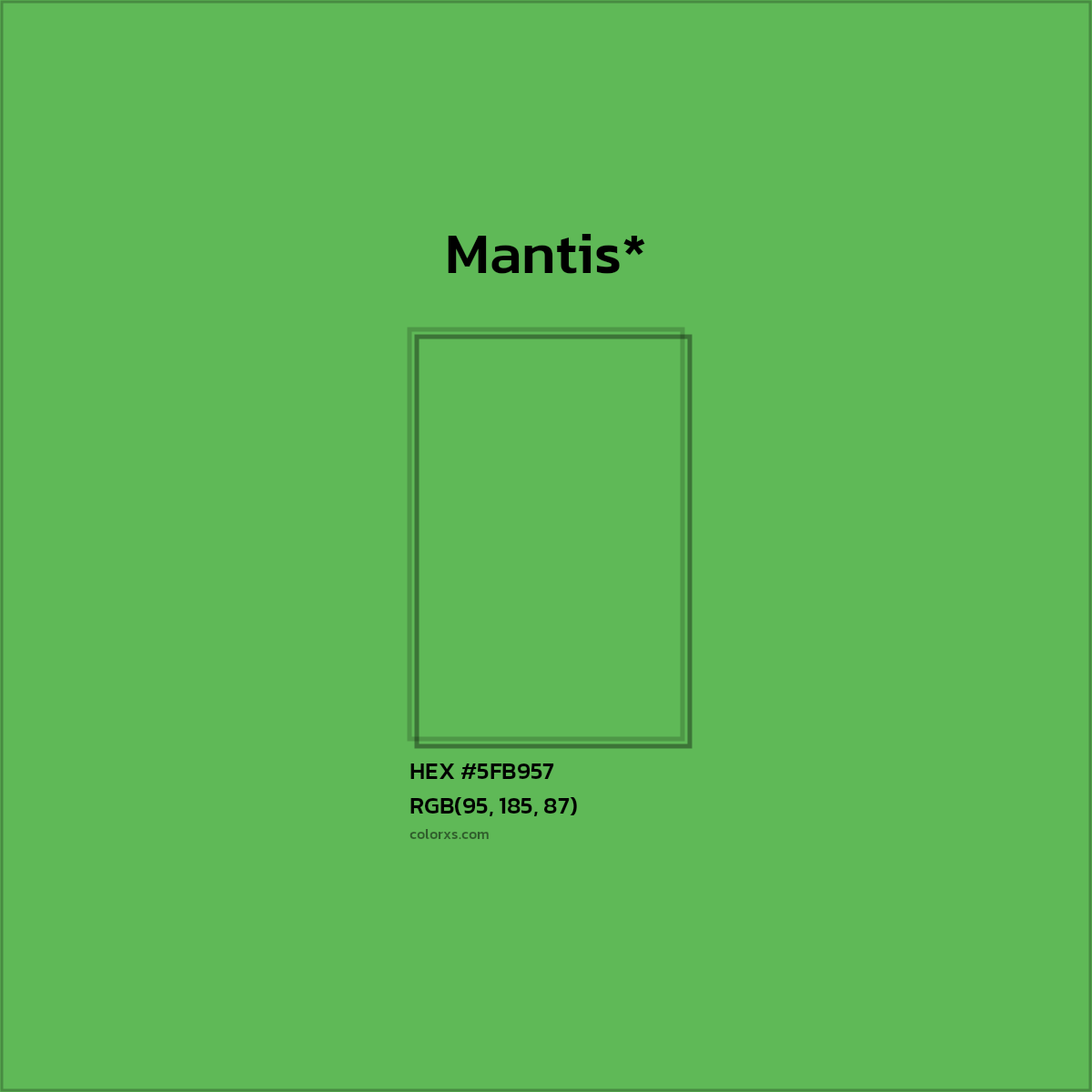 HEX #5FB957 Color Name, Color Code, Palettes, Similar Paints, Images