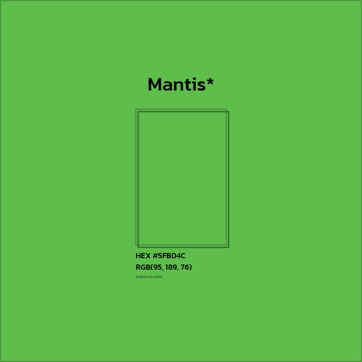 HEX #5FBD4C Color Name, Color Code, Palettes, Similar Paints, Images