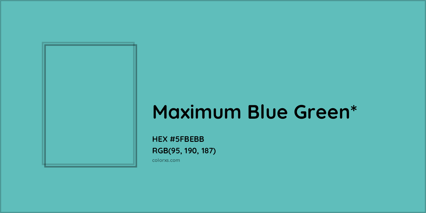 HEX #5FBEBB Color Name, Color Code, Palettes, Similar Paints, Images