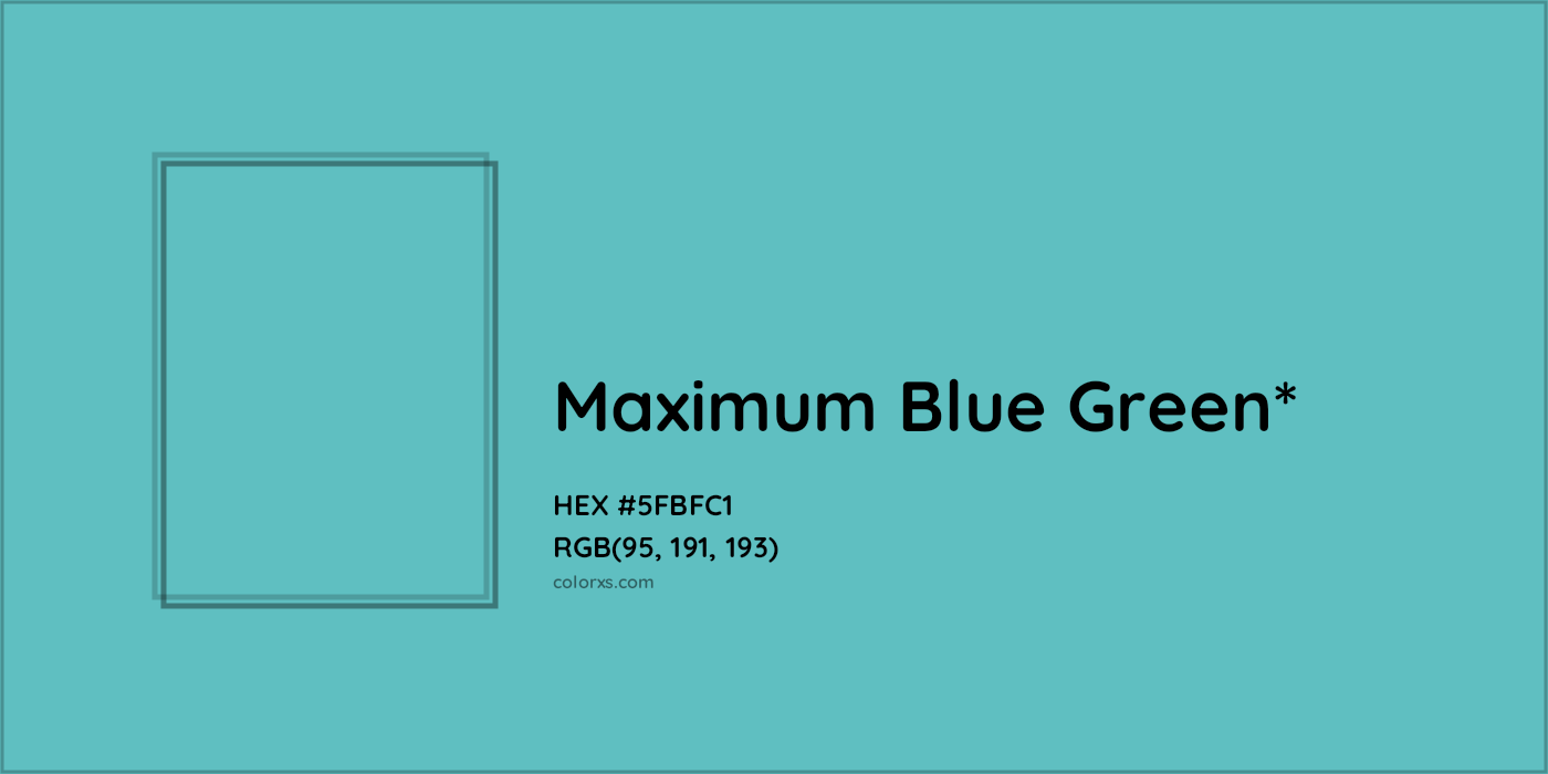 HEX #5FBFC1 Color Name, Color Code, Palettes, Similar Paints, Images