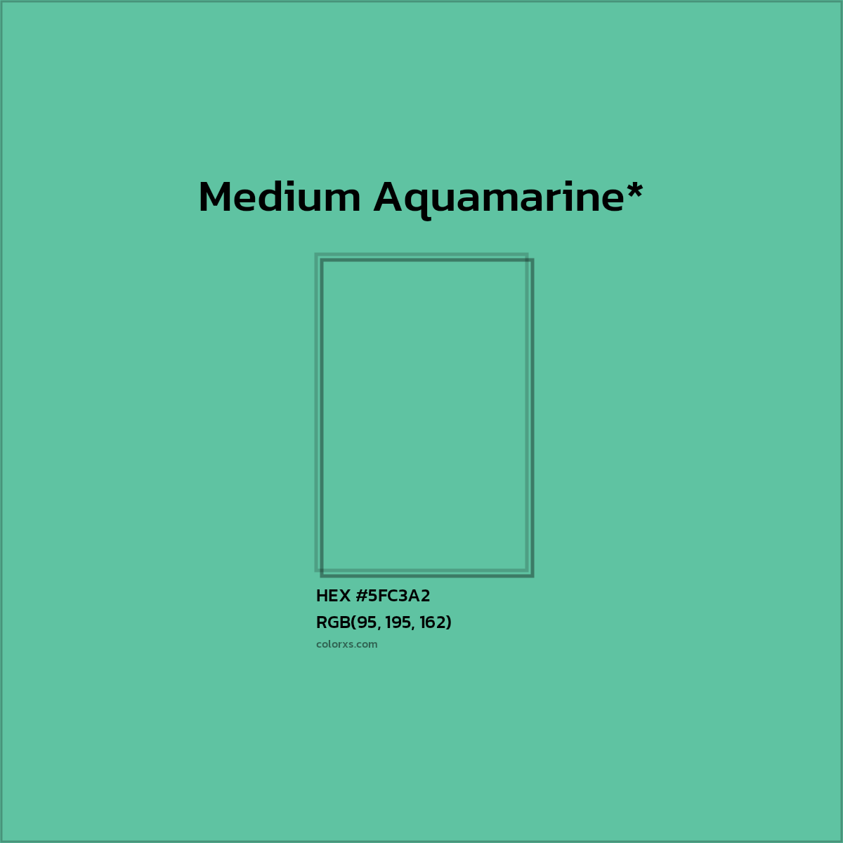 HEX #5FC3A2 Color Name, Color Code, Palettes, Similar Paints, Images