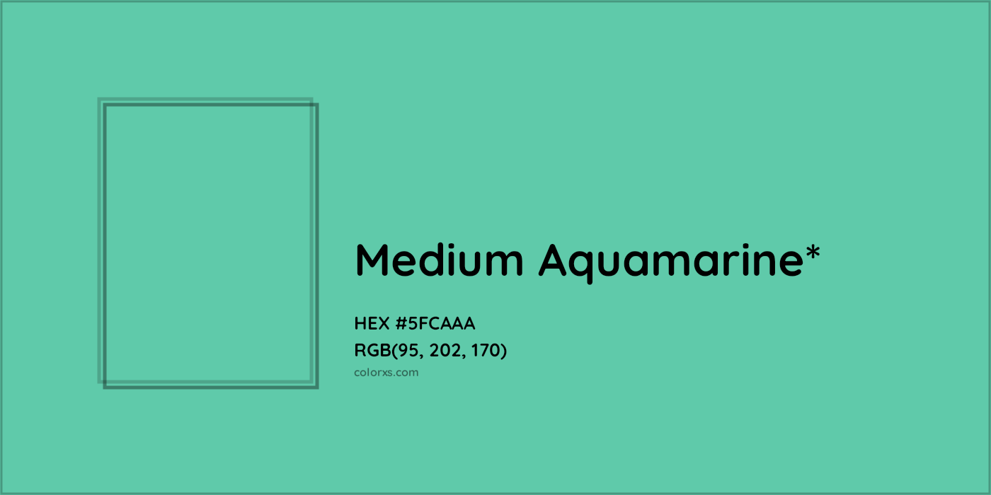 HEX #5FCAAA Color Name, Color Code, Palettes, Similar Paints, Images