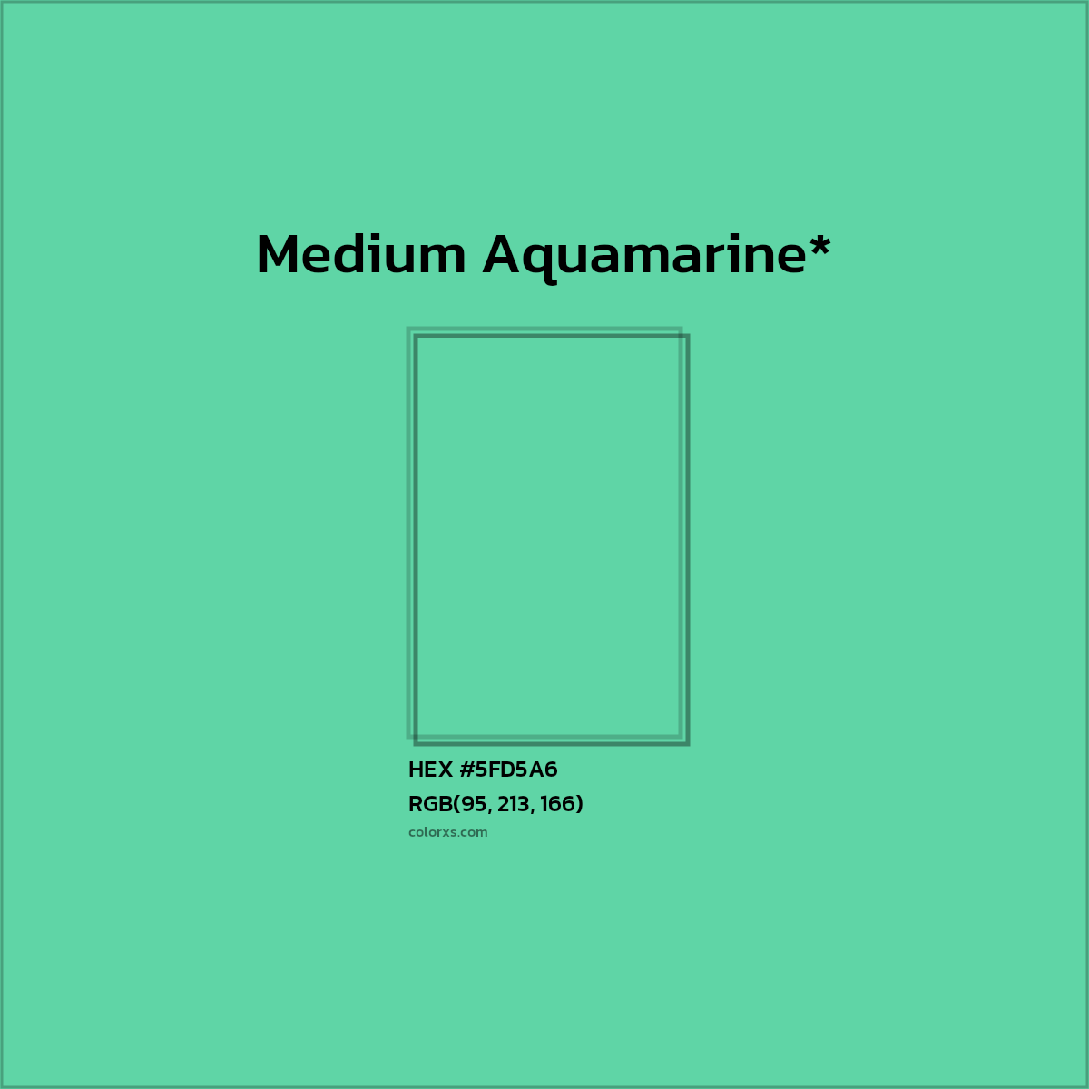 HEX #5FD5A6 Color Name, Color Code, Palettes, Similar Paints, Images