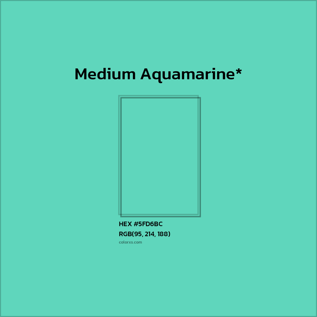 HEX #5FD6BC Color Name, Color Code, Palettes, Similar Paints, Images