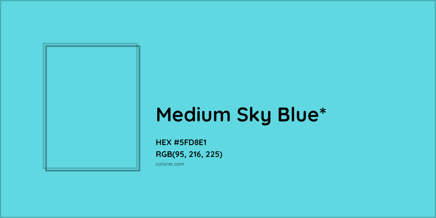 HEX #5FD8E1 Color Name, Color Code, Palettes, Similar Paints, Images