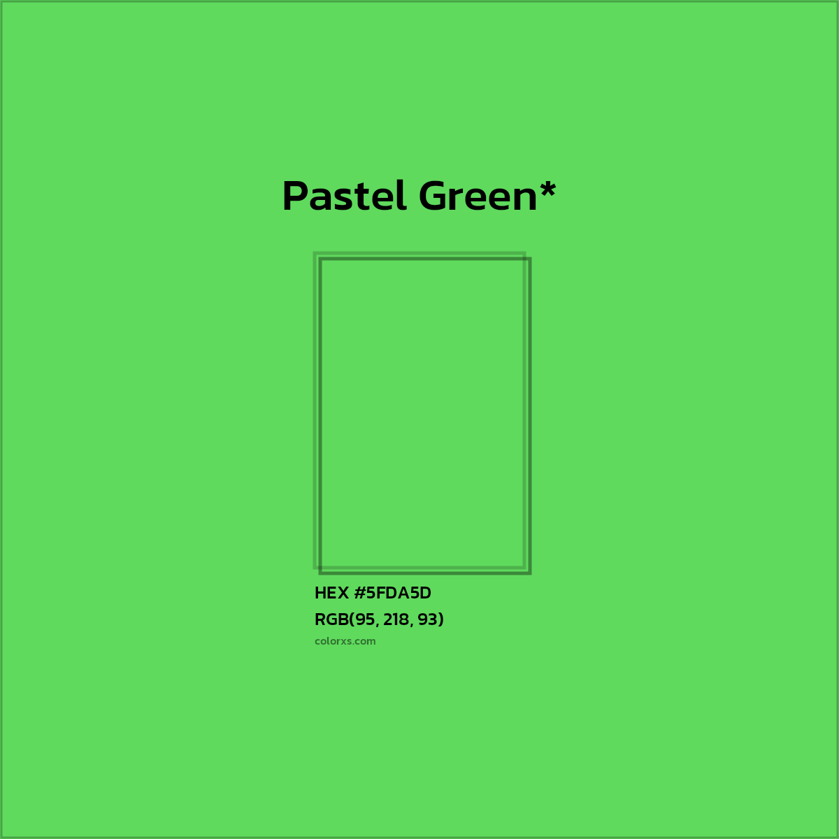 HEX #5FDA5D Color Name, Color Code, Palettes, Similar Paints, Images