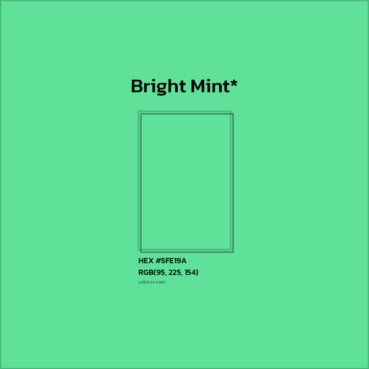 HEX #5FE19A Color Name, Color Code, Palettes, Similar Paints, Images