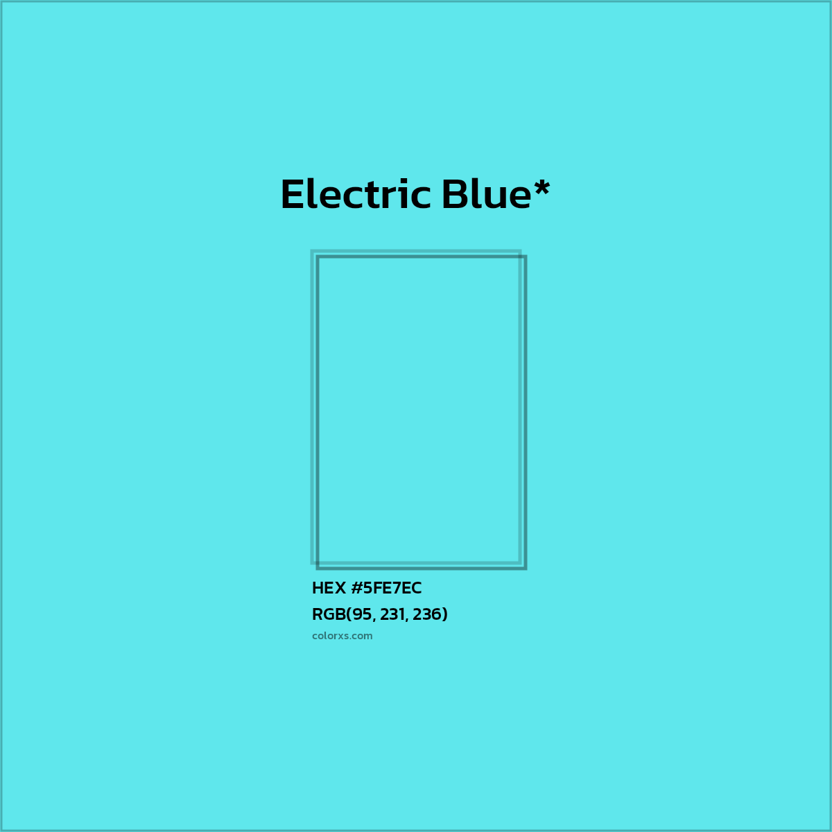 HEX #5FE7EC Color Name, Color Code, Palettes, Similar Paints, Images
