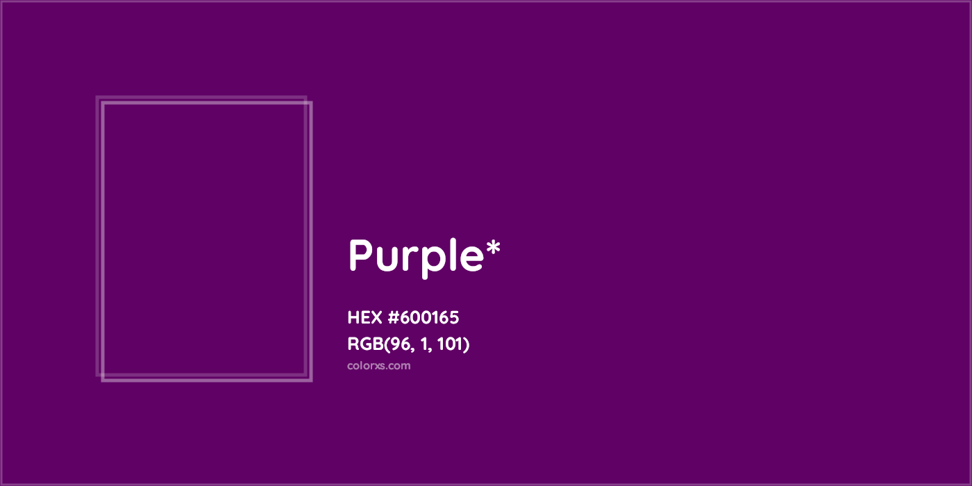 HEX #600165 Color Name, Color Code, Palettes, Similar Paints, Images