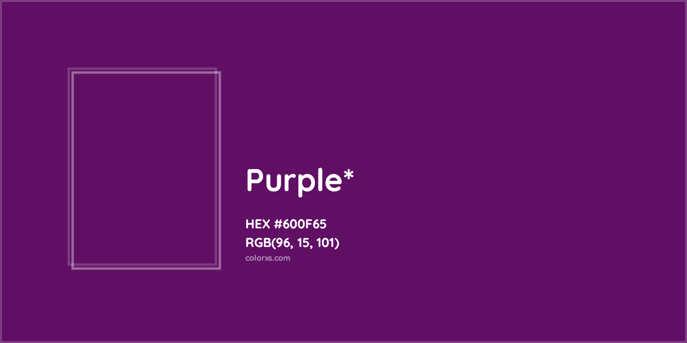 HEX #600F65 Color Name, Color Code, Palettes, Similar Paints, Images