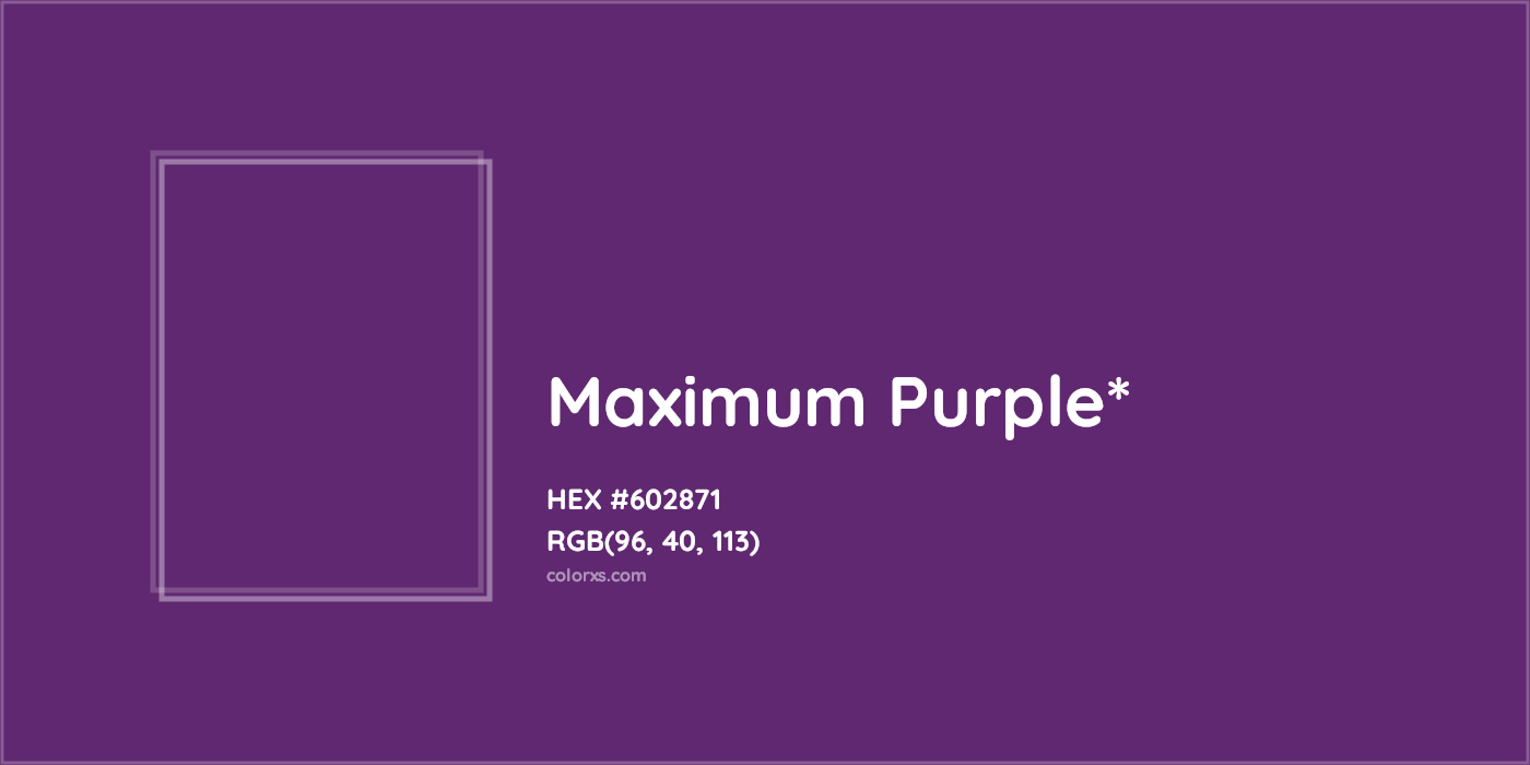 HEX #602871 Color Name, Color Code, Palettes, Similar Paints, Images