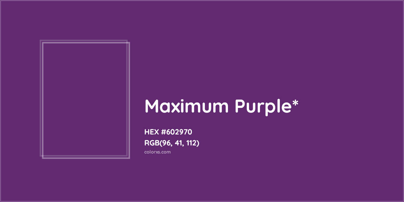 HEX #602970 Color Name, Color Code, Palettes, Similar Paints, Images