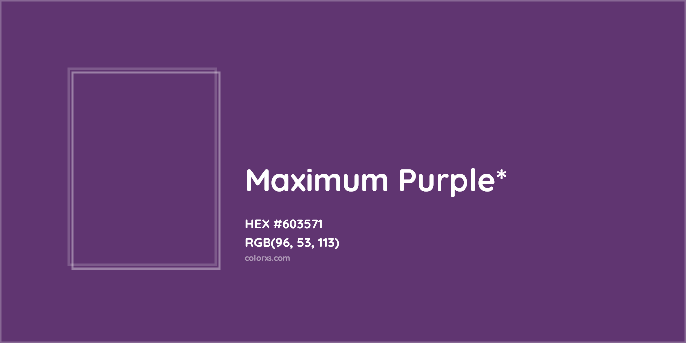 HEX #603571 Color Name, Color Code, Palettes, Similar Paints, Images