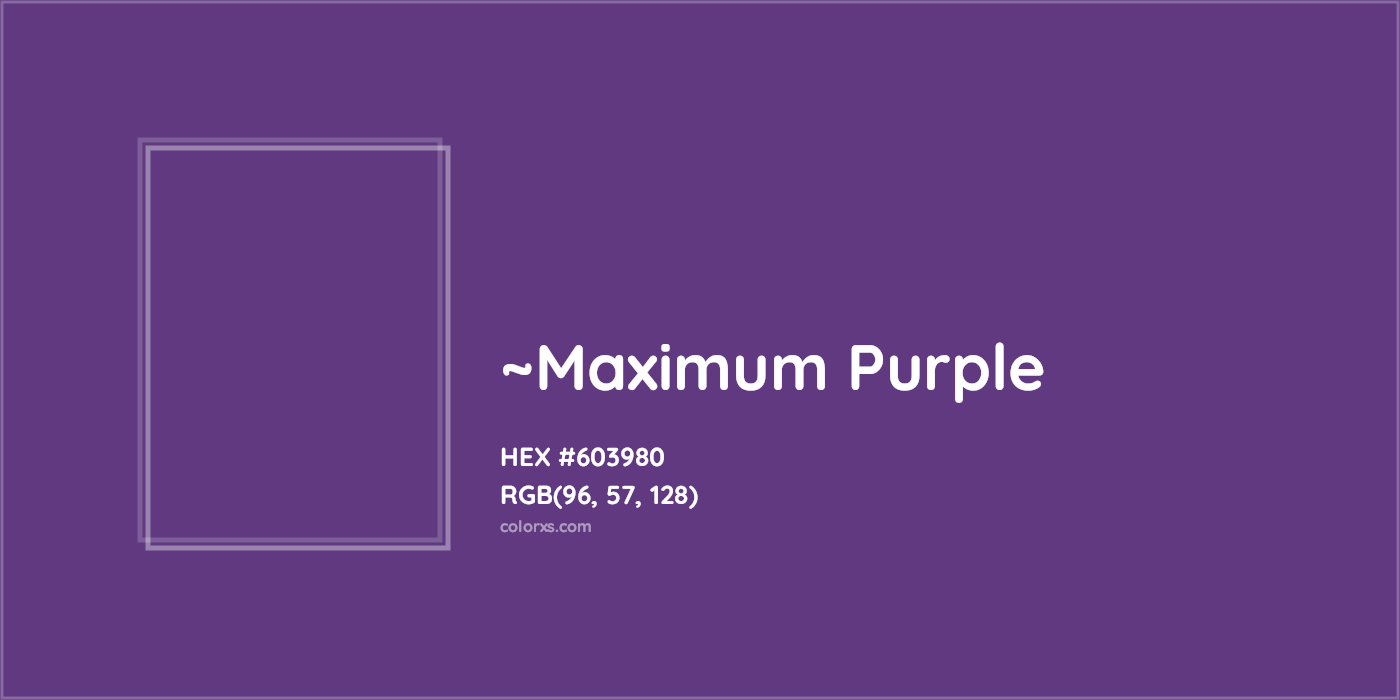 HEX #603980 Color Name, Color Code, Palettes, Similar Paints, Images