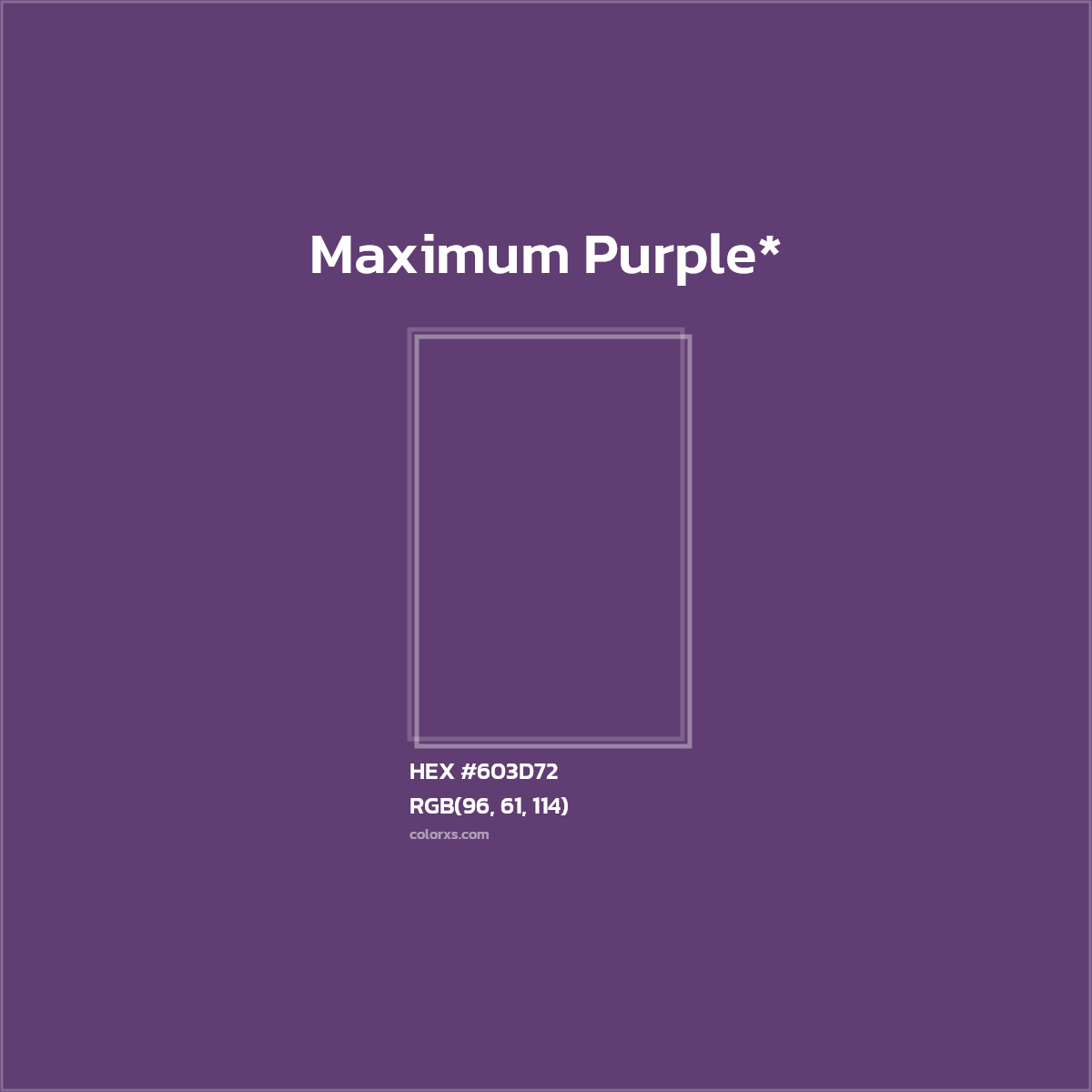 HEX #603D72 Color Name, Color Code, Palettes, Similar Paints, Images