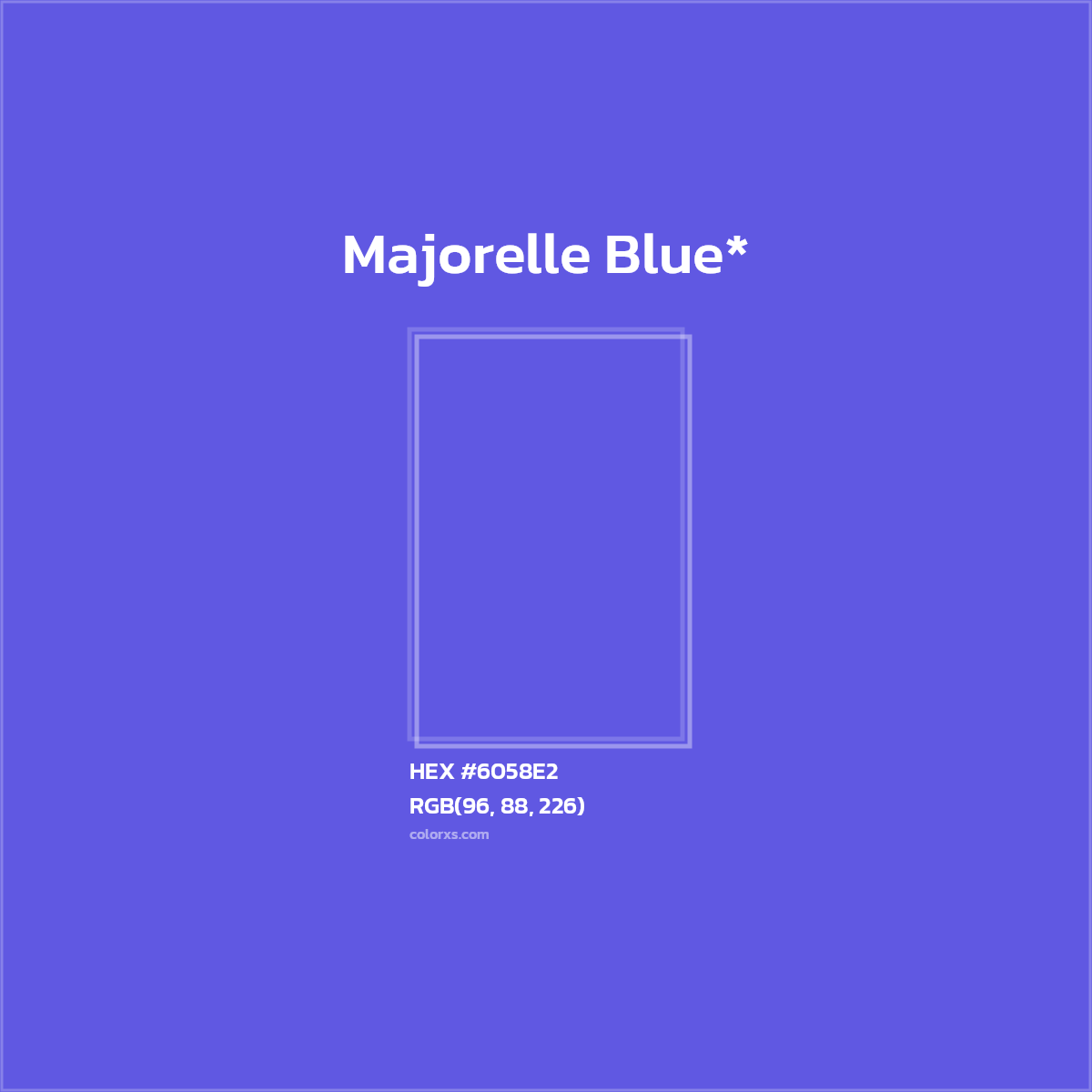 HEX #6058E2 Color Name, Color Code, Palettes, Similar Paints, Images