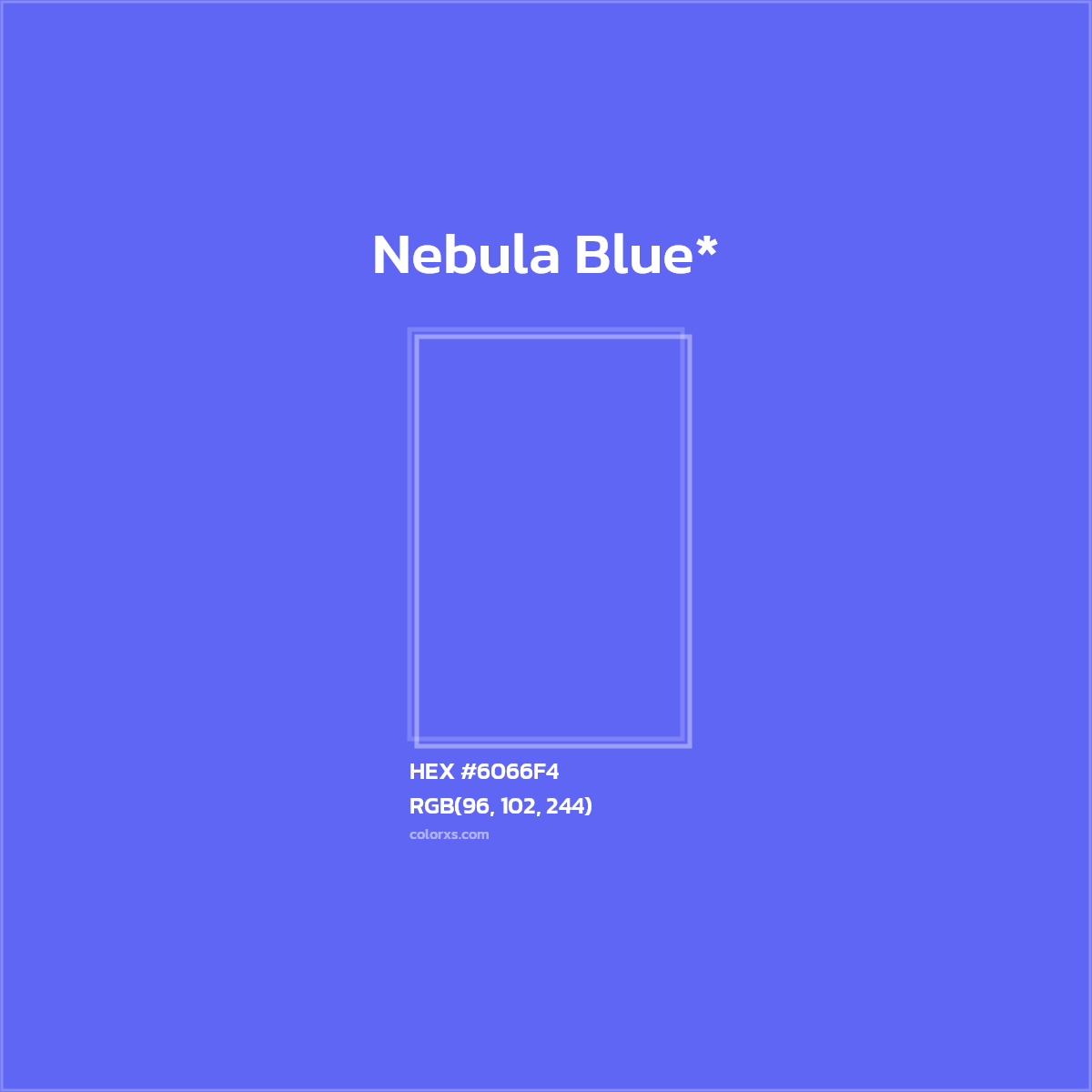 HEX #6066F4 Color Name, Color Code, Palettes, Similar Paints, Images