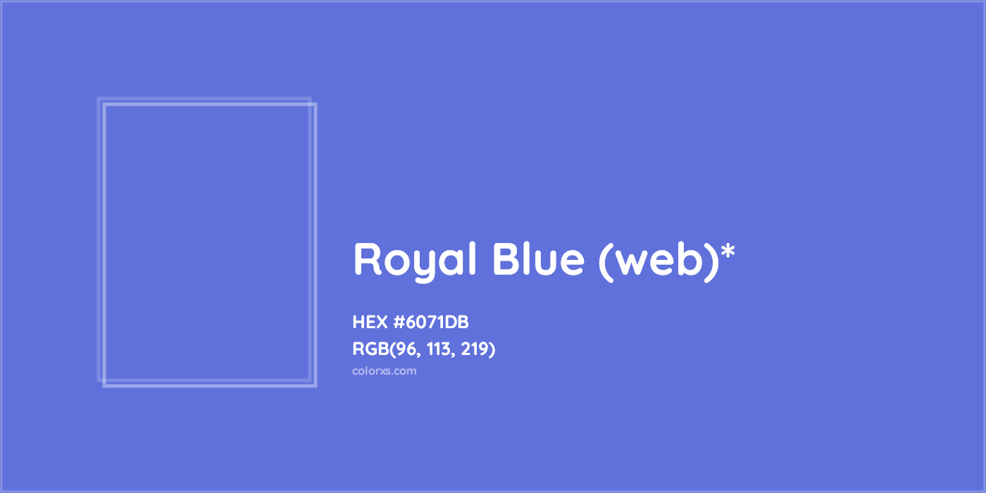 HEX #6071DB Color Name, Color Code, Palettes, Similar Paints, Images