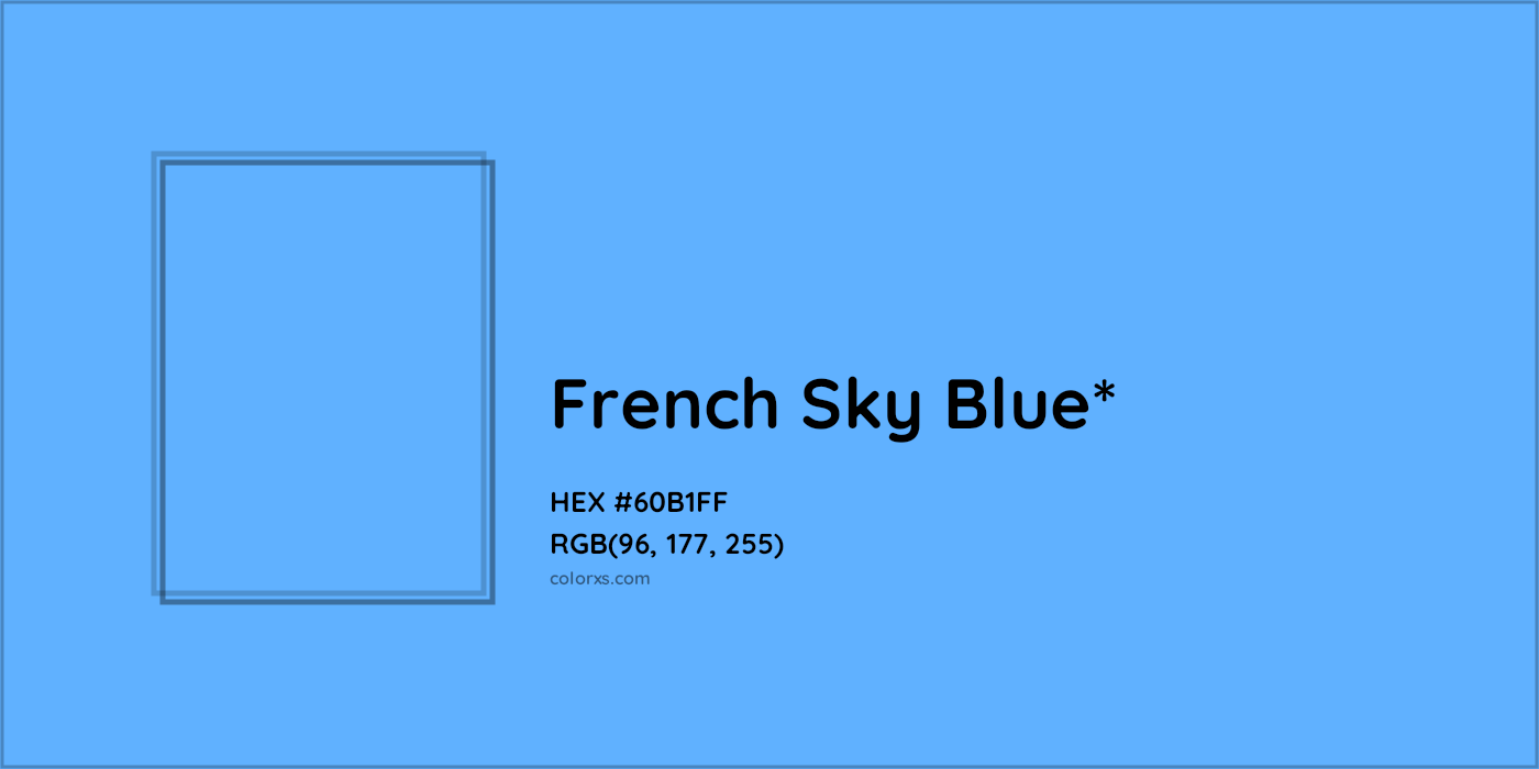 HEX #60B1FF Color Name, Color Code, Palettes, Similar Paints, Images