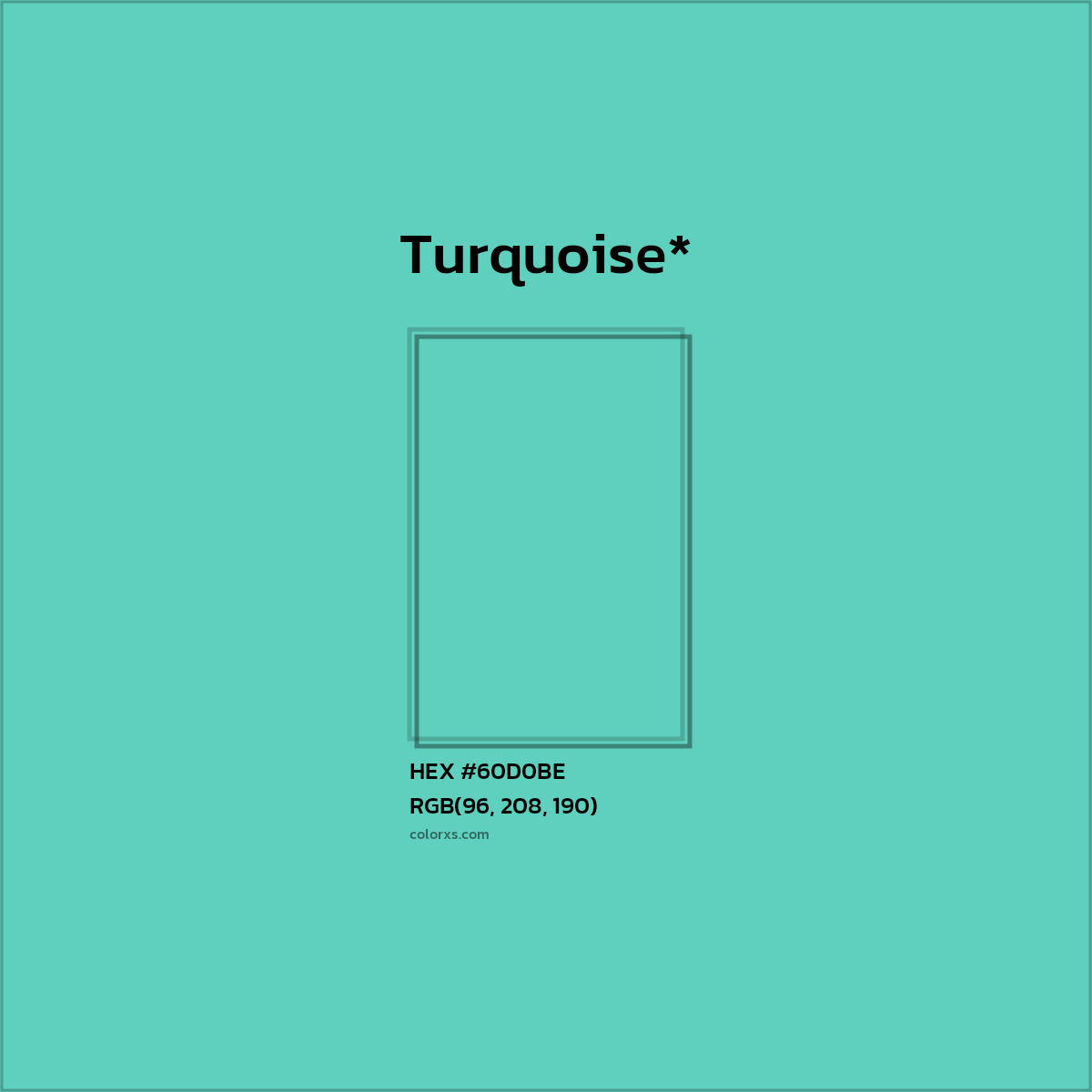 HEX #60D0BE Color Name, Color Code, Palettes, Similar Paints, Images