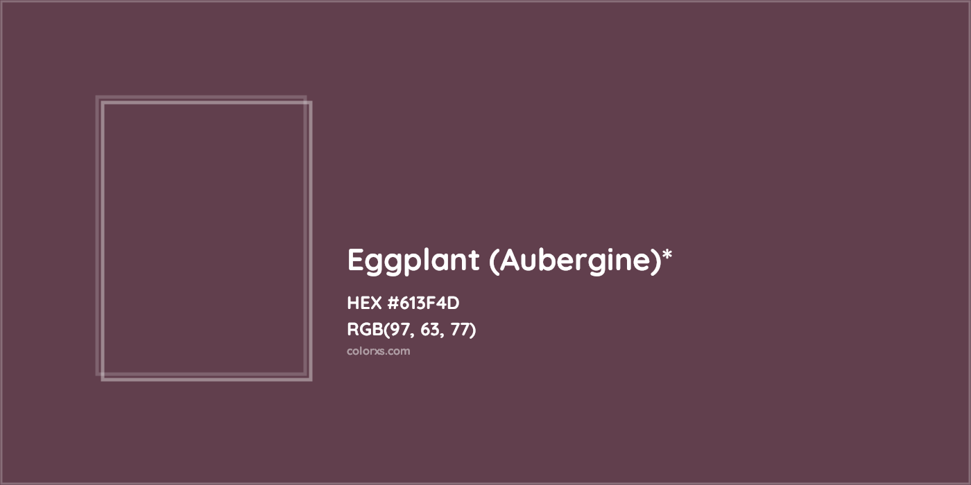 HEX #613F4D Color Name, Color Code, Palettes, Similar Paints, Images
