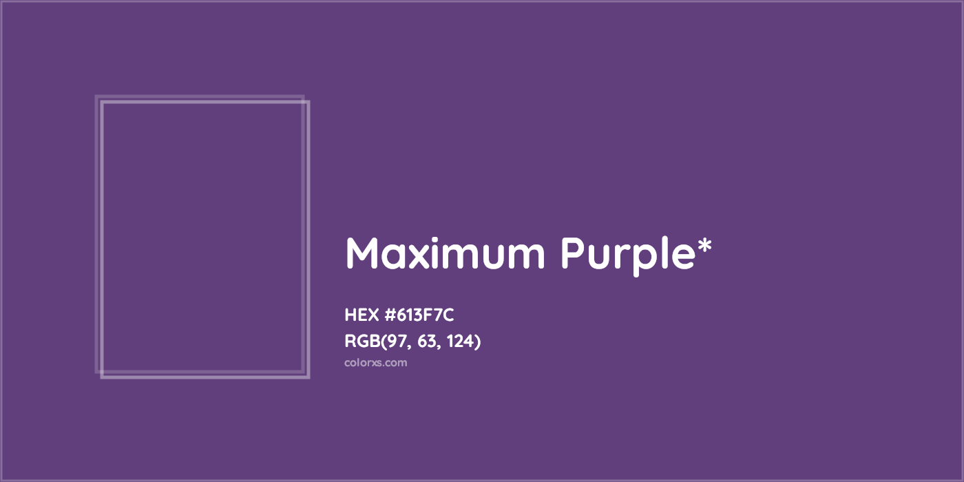 HEX #613F7C Color Name, Color Code, Palettes, Similar Paints, Images