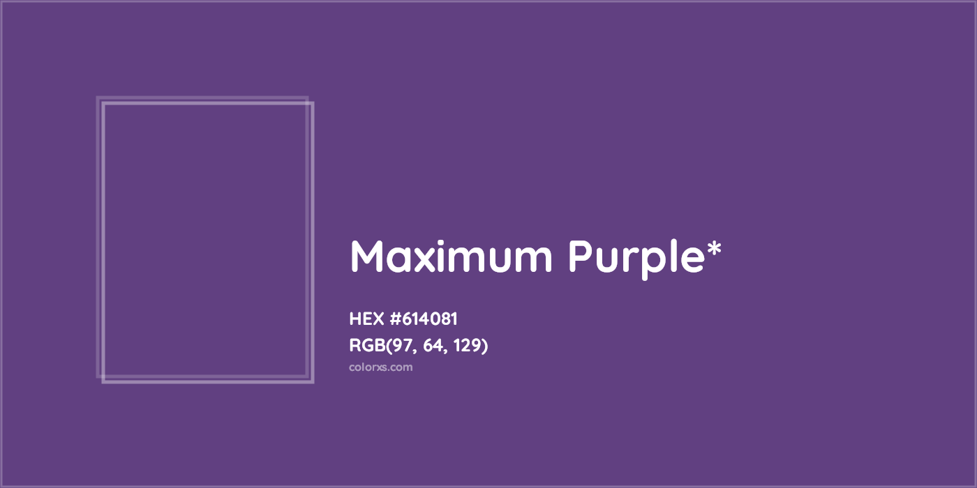 HEX #614081 Color Name, Color Code, Palettes, Similar Paints, Images