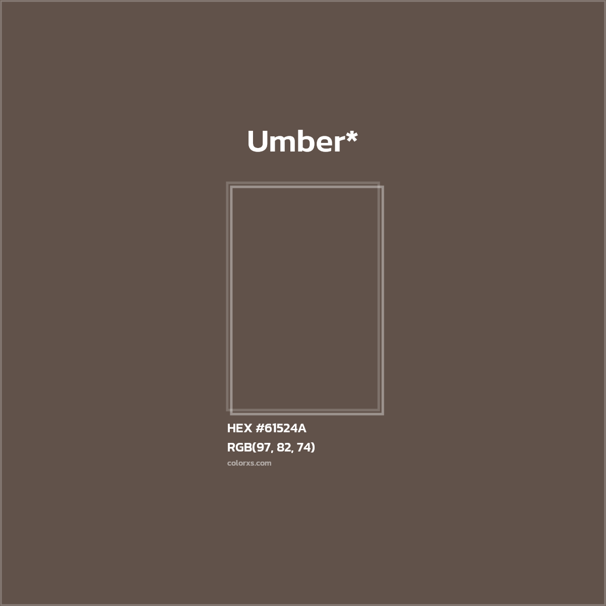 HEX #61524A Color Name, Color Code, Palettes, Similar Paints, Images