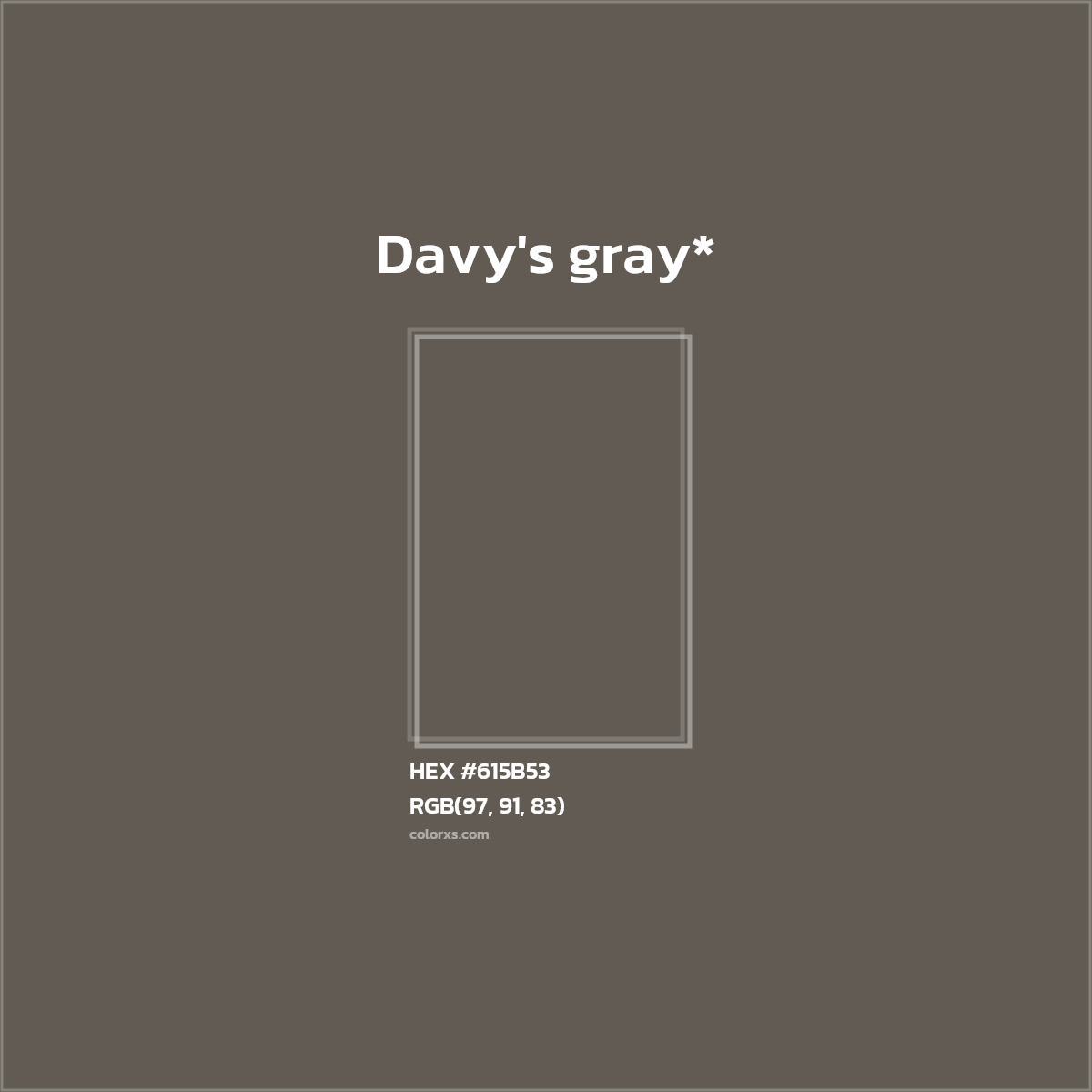 HEX #615B53 Color Name, Color Code, Palettes, Similar Paints, Images