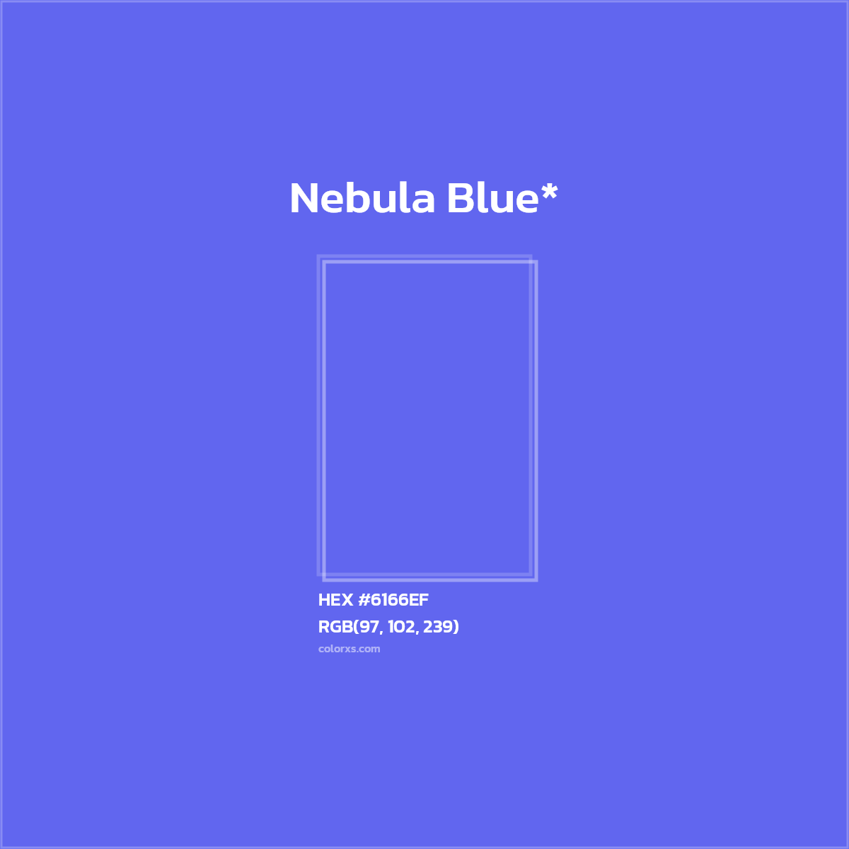 HEX #6166EF Color Name, Color Code, Palettes, Similar Paints, Images