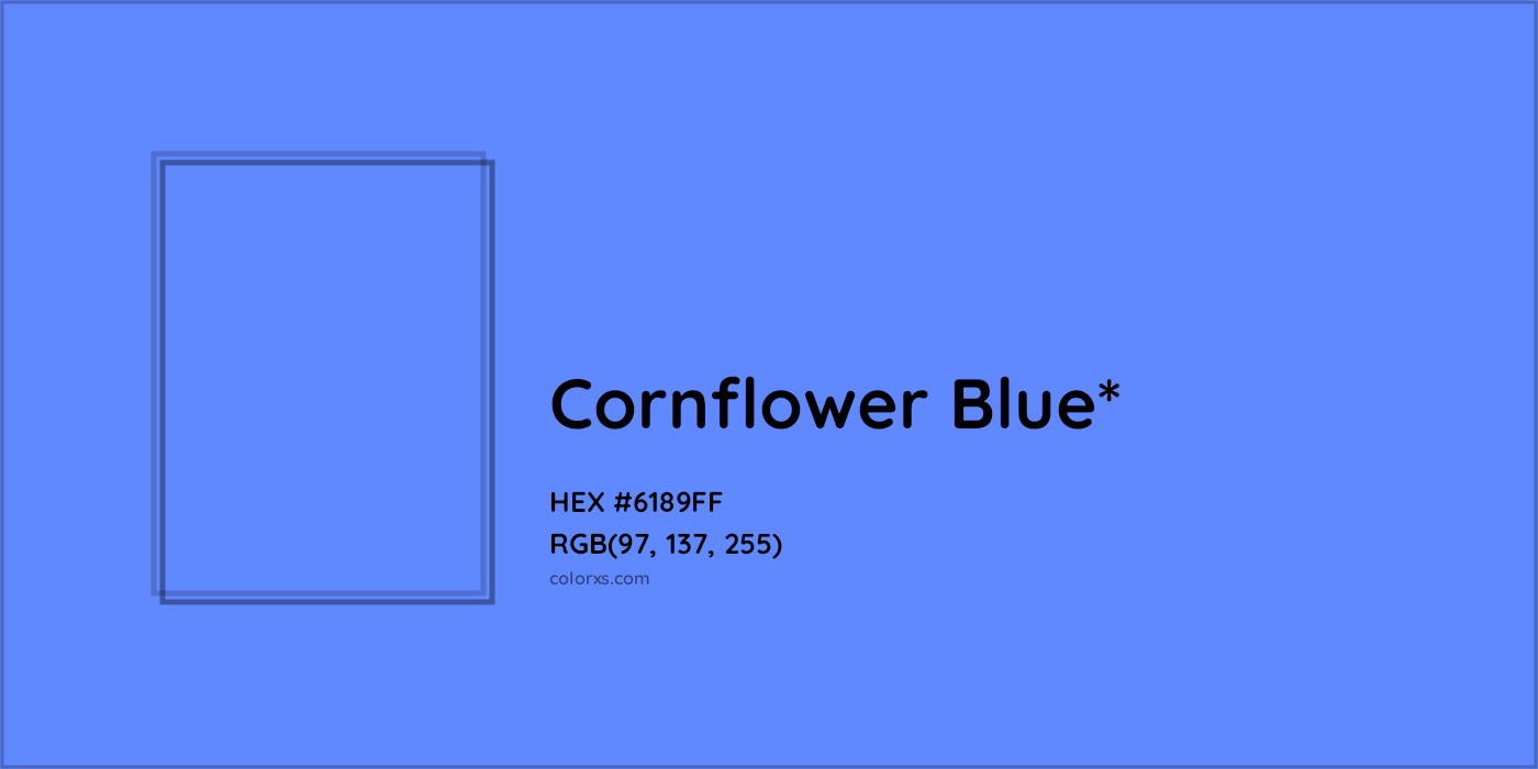 HEX #6189FF Color Name, Color Code, Palettes, Similar Paints, Images