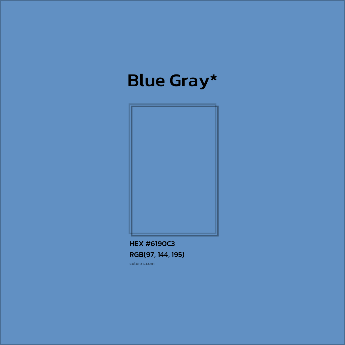 HEX #6190C3 Color Name, Color Code, Palettes, Similar Paints, Images