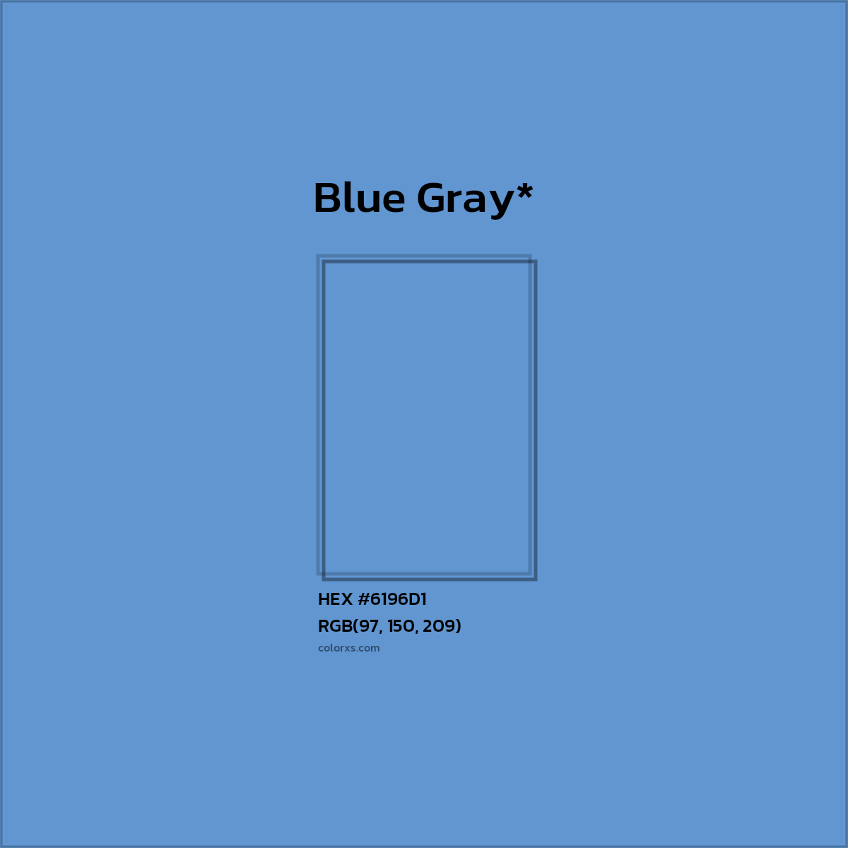 HEX #6196D1 Color Name, Color Code, Palettes, Similar Paints, Images