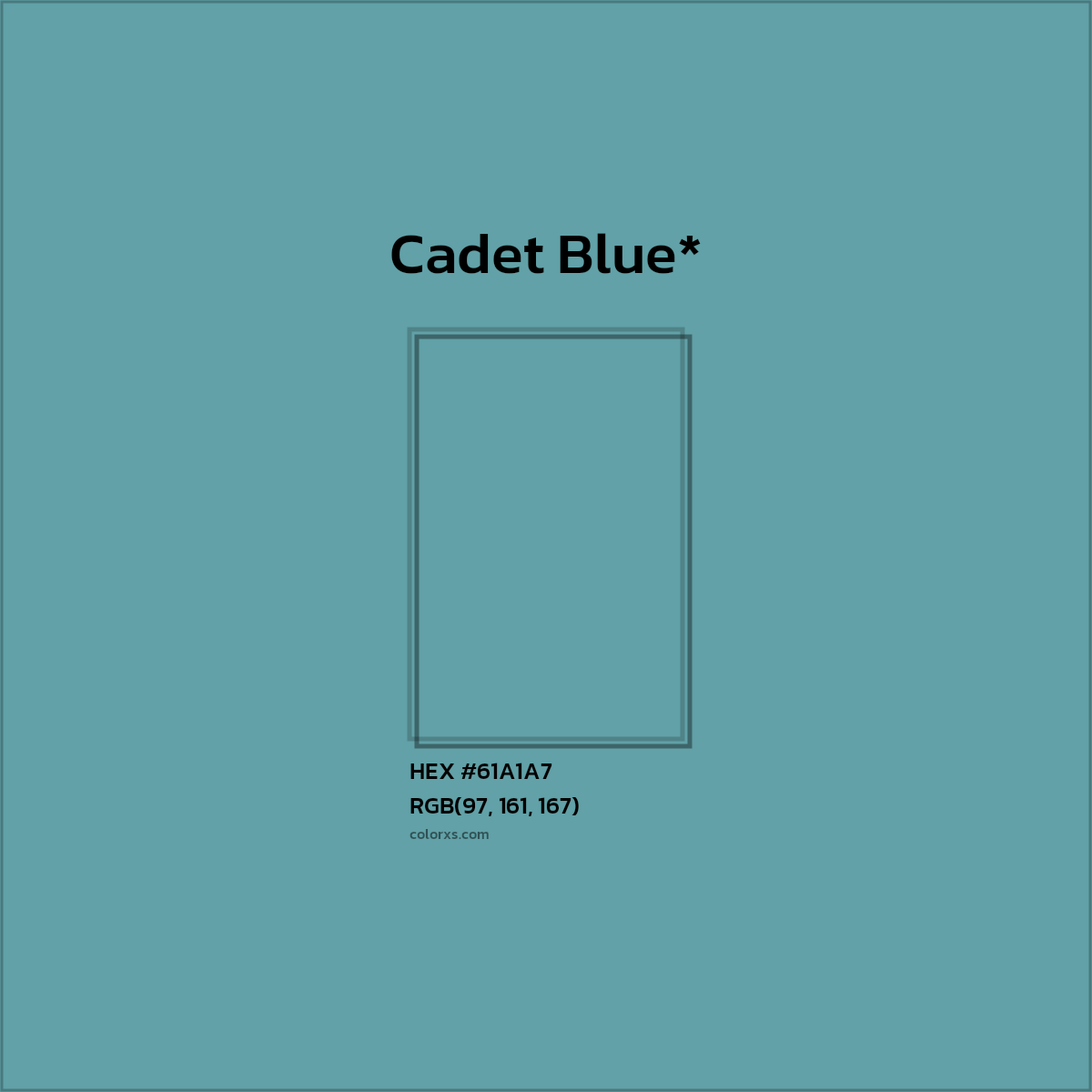 HEX #61A1A7 Color Name, Color Code, Palettes, Similar Paints, Images