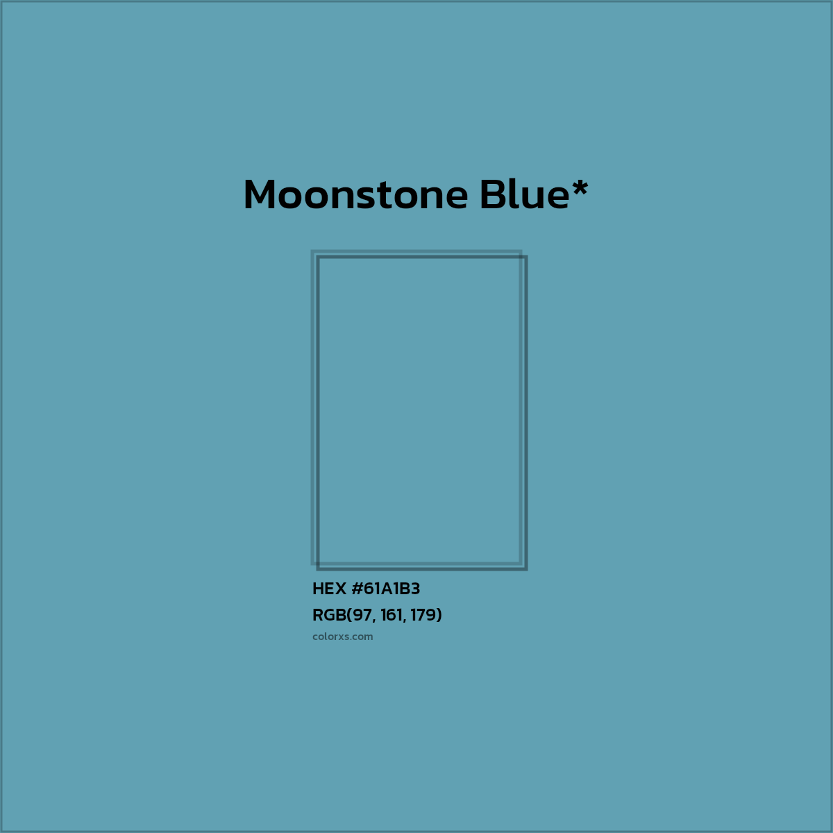 HEX #61A1B3 Color Name, Color Code, Palettes, Similar Paints, Images