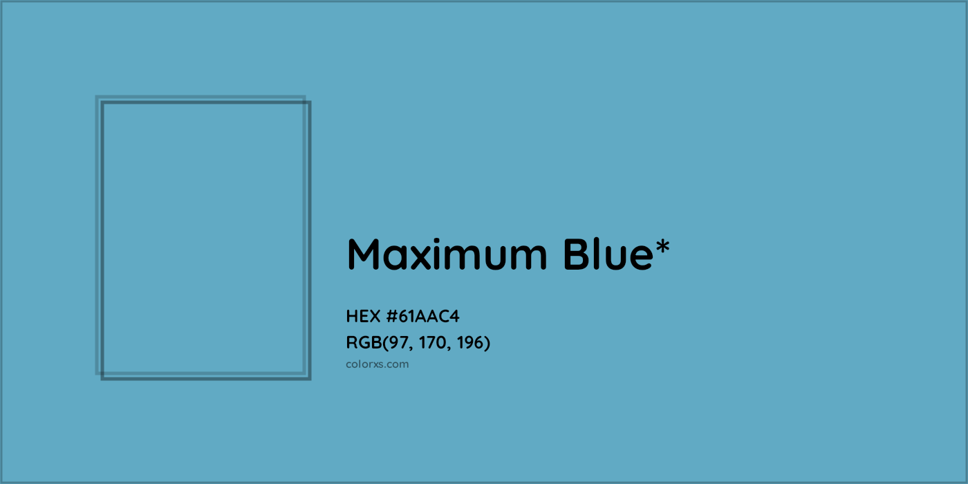 HEX #61AAC4 Color Name, Color Code, Palettes, Similar Paints, Images