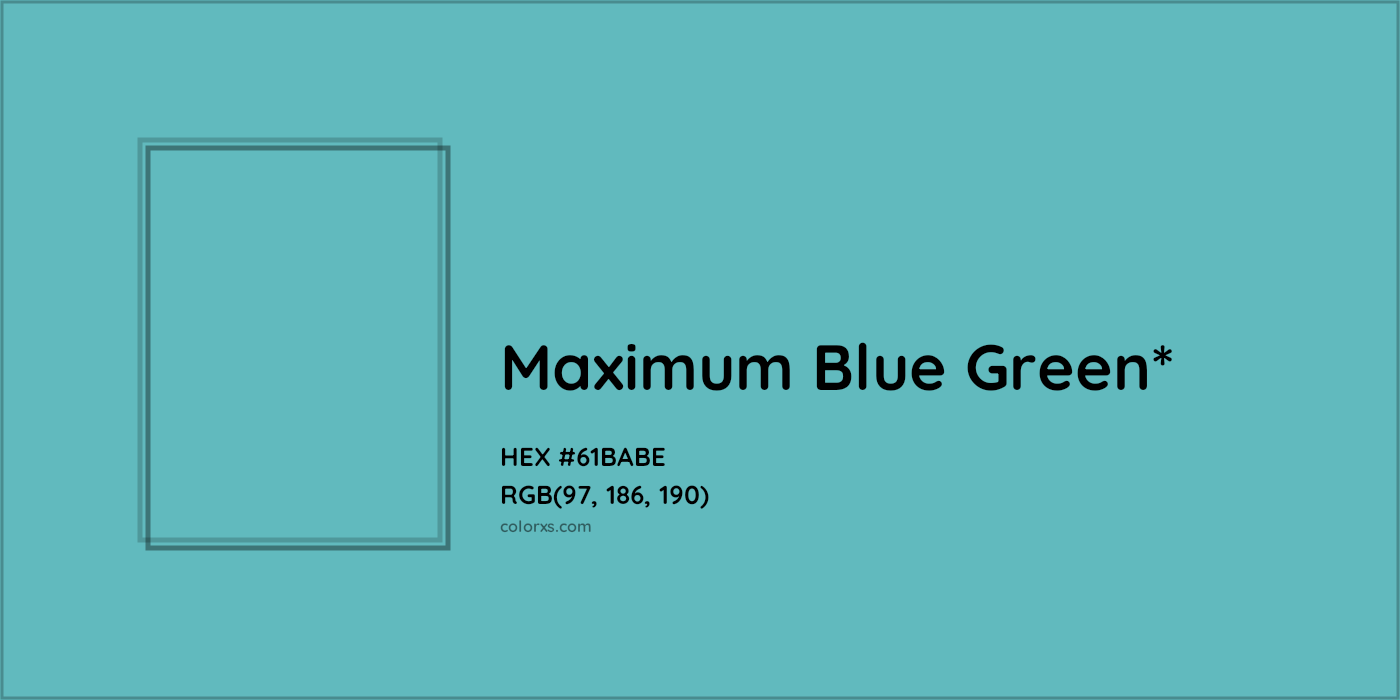 HEX #61BABE Color Name, Color Code, Palettes, Similar Paints, Images