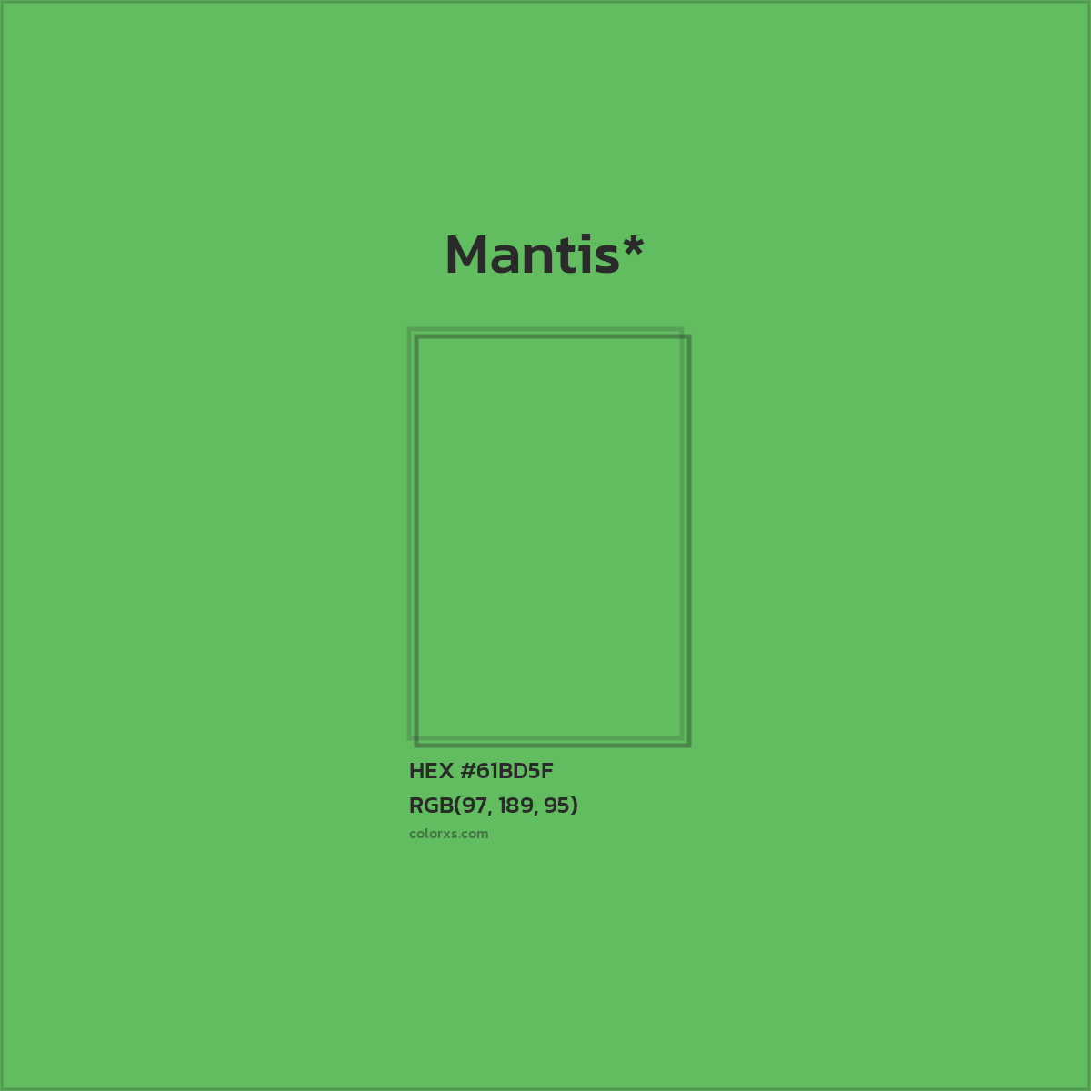 HEX #61BD5F Color Name, Color Code, Palettes, Similar Paints, Images