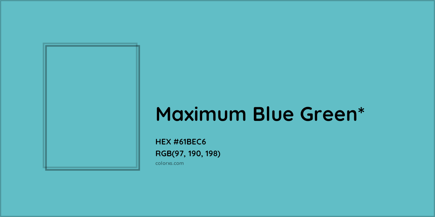 HEX #61BEC6 Color Name, Color Code, Palettes, Similar Paints, Images