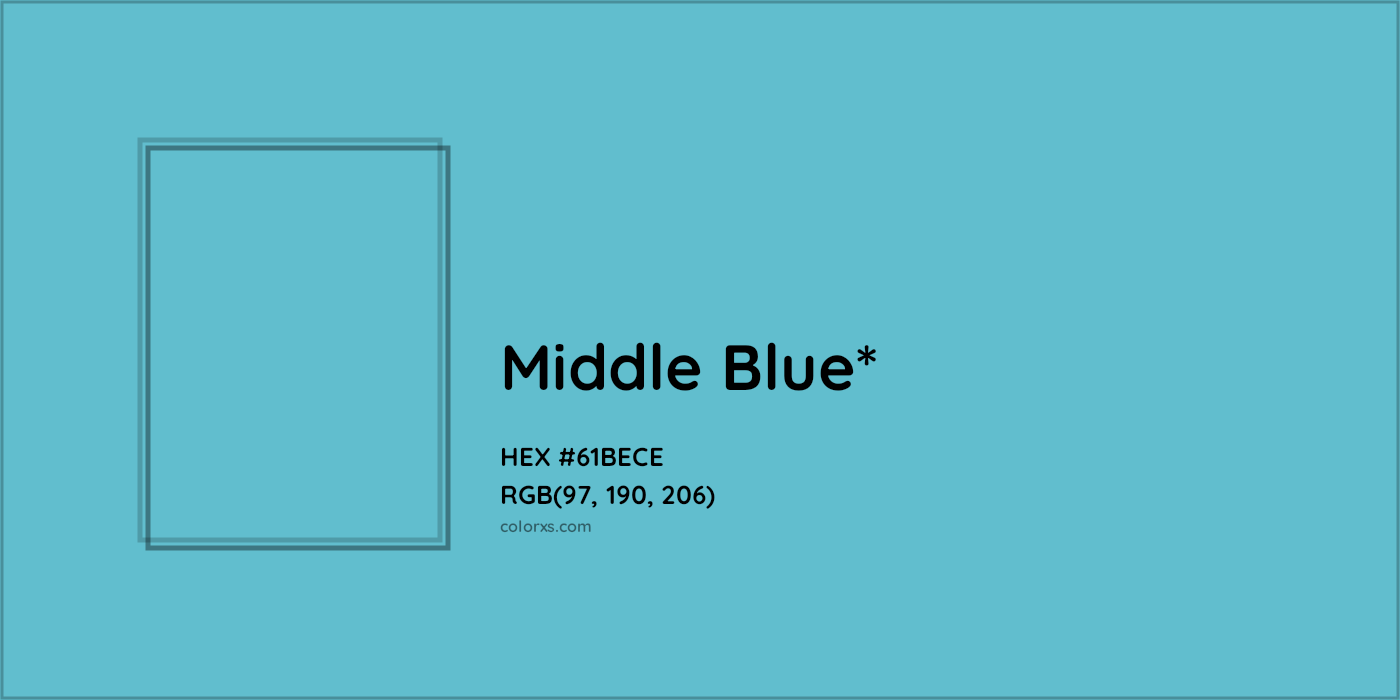 HEX #61BECE Color Name, Color Code, Palettes, Similar Paints, Images