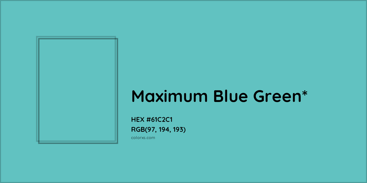 HEX #61C2C1 Color Name, Color Code, Palettes, Similar Paints, Images