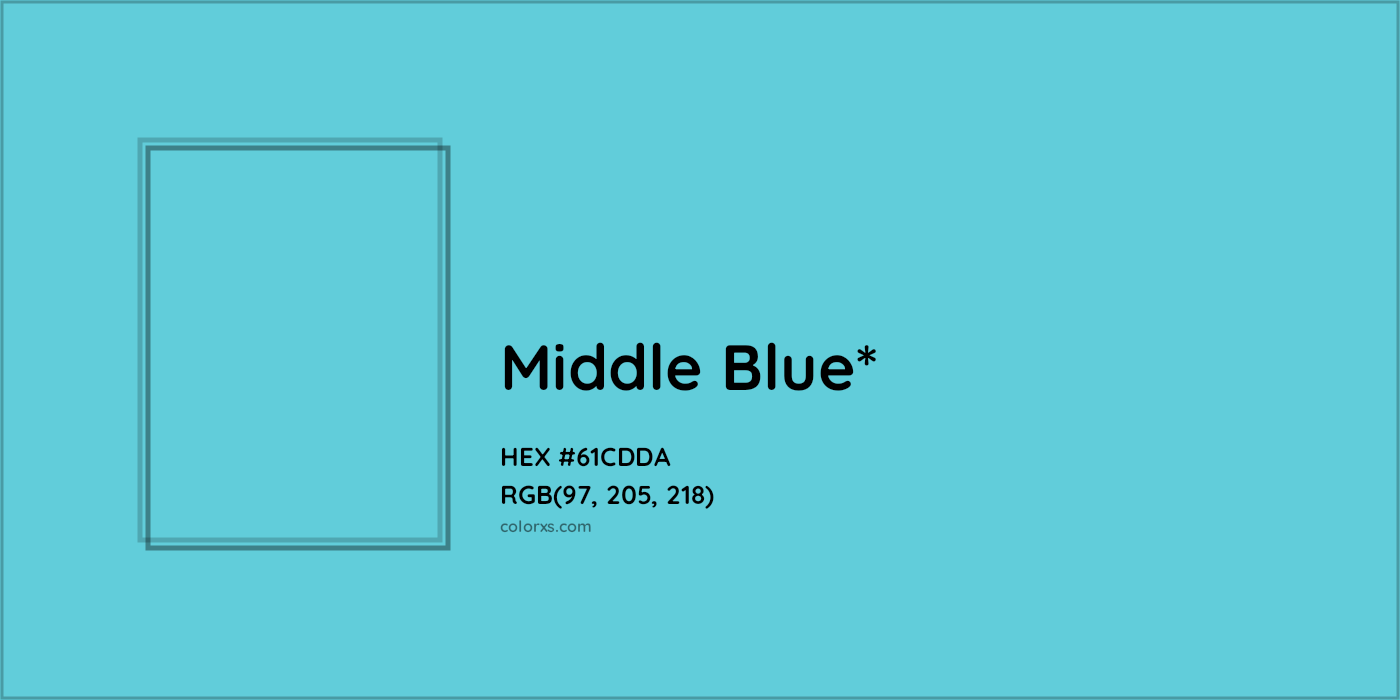 HEX #61CDDA Color Name, Color Code, Palettes, Similar Paints, Images
