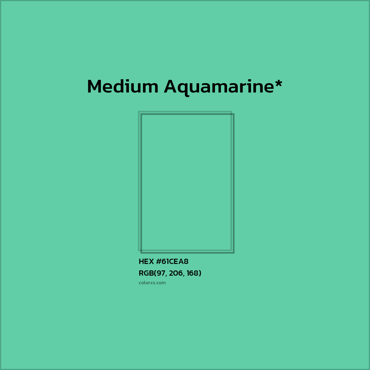 HEX #61CEA8 Color Name, Color Code, Palettes, Similar Paints, Images